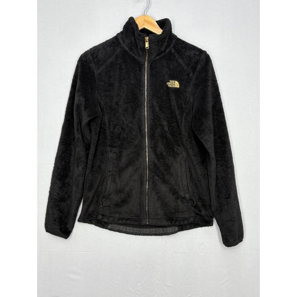 The North Face Osito Full-Zip Fleece Jacket Womens Black Logo Long Sleeve Small